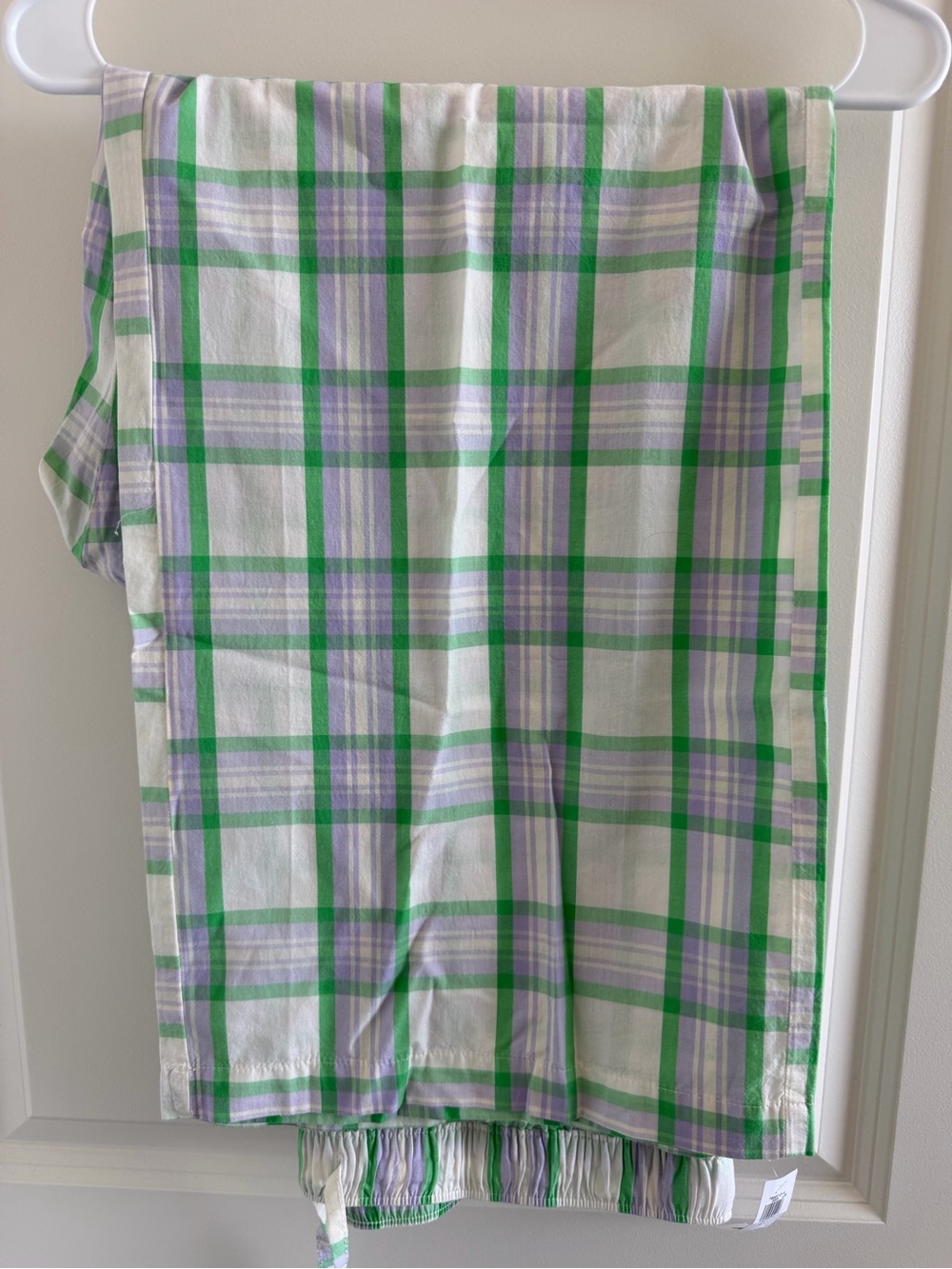 Old Navy Green and Lavender Plaid Pajama Pants